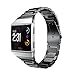 Produktbild Loveblue für Fitbit Ionic Armband, Fitbit Ionic Zubehör Ersatz Edelstahl Armband Armband für Fitbit Ionic Fitness Smart Watch (Schwarz)
