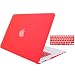 Produktbild MacBook Air 13 Hülle Case, STONG MacBook Air 13 Hülle Cover Matte Gummierte Harte Schutzhülle für Macbook Air 13'' Case Shell Hard Plastik mattiert SchutzTasche + TPU Tastatur-Schutzfolie (Rot)