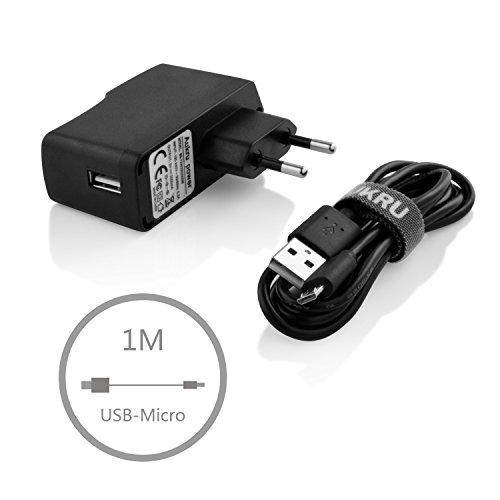 Aukru 2in1 USB Netzadapter Ladegerät 5V/2000mA mit Micro USB Kabel für Raspberry Pi, Samsung Galaxy S6/S5/S4/S3, Galaxy Tab 3, Note 4/3/2, Google Nexus 7,MP4, HTC One M8,Nokia 520, Motorola, LG und weitere (Schwarz) - 4