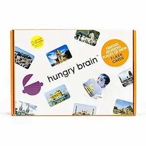 Hungry Brain Famous Religious Places of India Flash Cards for kids I A5 size, 24 Flash cards for babies 3 months to 6 years I Early Learning material to develop attention, focus and concentration of children