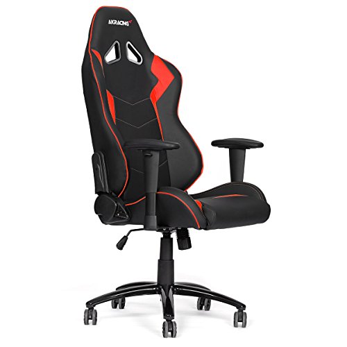 AK Racing Octane Gaming Chair, Faux Leather, Black/Red