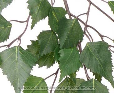 Waldbaum Birken Dekozweig mit 48 grünen Blättern und einer Gesamtlänge inkl. Stiel von ca. 64cm – Kunstpflanze Kunstbaum künstliche Bäume Kunstbäume Gummibaum Kunstoffpflanzen Dekopflanzen Textilpflanzen Textilbäume Pflanzen aus Textil Kunststoffpflanzen Plastikpflanze Kunstpflanzenbaum Kunstblumen Deko Blumen –> großes Kunstpflanzen Sortiment – Wandverkleidungen - 2