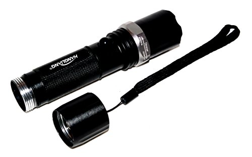 Ultra Helle SWAT Profi Cree Hi-Power LED Chip Taschenlampe mit Zoom + Zubehör: 5800mA Akku, 2 x Ladekabel, Schlaufe, Batteriefach Adapter NEU - 5
