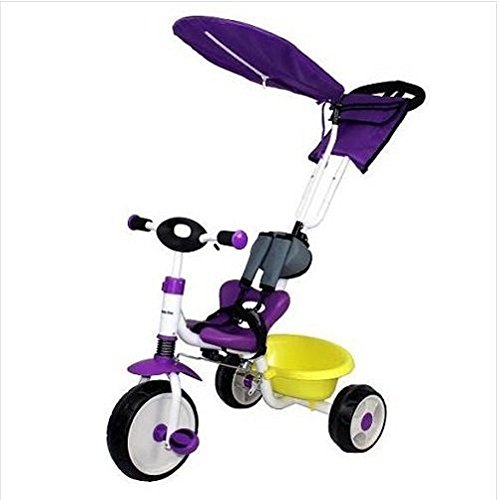 Great Gift ! Baby Tricycle Yellow/violet Scooter Trike Child Parent Handle 3 Wheeler / Baby Toy Game Play Infant Toddler Kids Child Boys Girls Cool Unique Special Activity Educational Learning Smart Development Intelligence Motoric Friends Present Outdoor Indoor Room Developmental Good Pull Preschool Popular Fun Funny Unusual Classic Newborn Equipment Push Education Items Gear Playing Easy