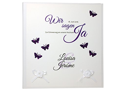 Fotoalbum zur Hochzeit - Gästebuch - Format 30x31 cm - Hardcover - personalisiert - mit Namen -Hochzeitsgeschenk - individuell gestaltet- Album