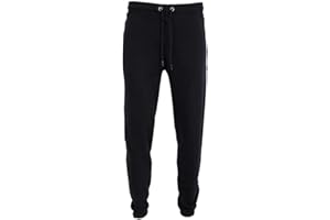 FASHION MY LOVE Men's Trouser Fleece Elasticated Joggers Cuffed Sweatpants with Zip Pockets Fleece Gym Sports Casual Trousers Size S-5XL