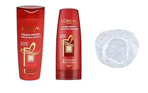 LOreal Paris Color Protect (Shampoo 360 Ml With Conditioner and Shower Cap) with Ayur Product In Combo - Set Of 3 (1)