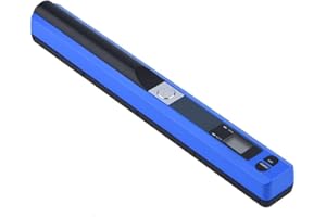 ASHATA Richer-R Scanner de Documents A4 Portable, Scanner Portable Résolution 900DPI Scanner de Documents Couleur Mobile, Scanner Mobile sans Fil Scanner de Cartes de Visite Format JPG et PDF (Bleu)
