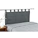Produktbild COTE DECO Tete de lit matelassée Microfibre lavée MOJI 140x65 cm - Gris anthracite