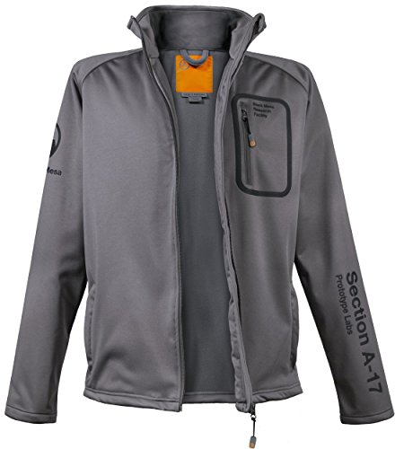 Musterbrand Half-Life Softshell Jacke Herren Anomalous Materials Neopren Winddicht Grau XS