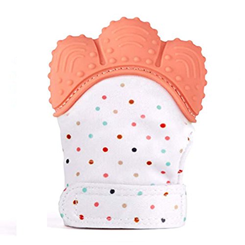 Ruimada Baby Mitt Teething for Babies with Bonus Teething Toy & eBook - Safe (BPA Free) Chews Soother Age 3-12 Months Boys Girls Teether Toys for Soothing Pain