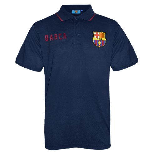FC Barcelona - Polo oficial para hombre - Con el escudo del club - Azul marino - Azul marino - Small
