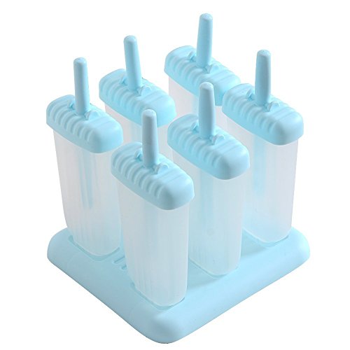 6 PC-Platz Design Ice Cream Pop Formen Maker Popsicle Formen Gefrorenes Eis Joghurt Jelly Pop Mold Popsicle Maker Lolly-Form-Behälter Pan-Set für Kinder / Kinder-Hot - 2