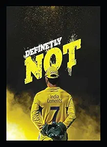 BIRDS MIND Captain Ms Dhoni Quotes Synthetic Wood Wall Hanging Photo Framed Poster Boys Living Bedroom Home Room Wall Art Frames L x H 9.5 Inches x 13 Inches