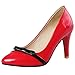 Produktbild Artfaerie Damen Pointed Toe Lack Pumps mit Schleife und Stiletto High Heels Elegant Büro Arbeit Schuhe