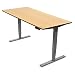 Produktbild Elektrisch höhenverstellbarer Schreibtisch von Ergotopia | 5 Jahre Garantie | Ergonomischer Steh-Sitz Tisch mit Memory Funktion | Beugt Rückenschmerzen vor & macht produktiver (160 x 80 cm, Bambus, Gestell Grau)