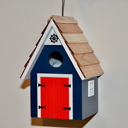 Linked Supply Wildlife Quality Beach Hut Bird House Dark Blue