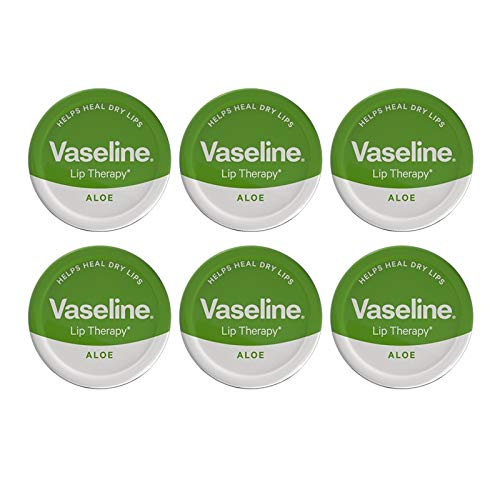 VASELINE LIP BALM TINS - [Aloe Vera (Green Tin),6]