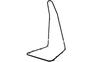 LANTUS Armature en Acier pour Hamac, Support Stable de Fauteuil Suspendu en Métal, Chaise Suspendue Intérieur et Extérieur, Réglable en Hauteur 135*115*200cm Noir