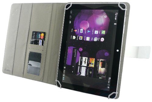 Emartbuy® Denver TAQ-10153 10.1 Zoll Tablet Universalbereich Blumenmädchen Multi Winkel Folio Executive Case Cover Wallet Hülle Schutzhülle mit Kartensteckplätze + Hot Rosa Eingabestift - 5