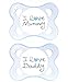 MAM Style - I Love Mummy & I Love Daddy Soother Twin Pack - 0m+ (Blue)