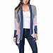 Produktbild Strickjacke Damen Cardigan Frauen Strickmantel Lang Ronamick lose Langarm Casual offene Wasserfall Boho Patchwork lose Schal Kimono Cardigan Top Cover bis Bluse Outwear (Blau, XL)