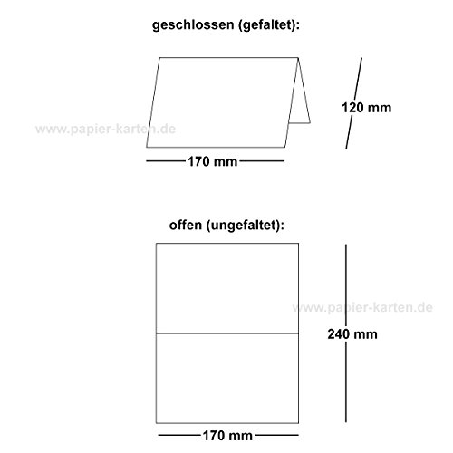 geprägtes Stuktur Faltkarten-Set mit Umschlägen | 50er-Set | Blanko Einladungskarten mit echter Filzmarkierung | Naturweiß mit Melierfasern | cremefarbene Umschläge | bedruckbare Post-Karten in DIN B6 | Faltkarten / Klappkarten | inklusive Geschenkbox! | ideal zum Selbstgestalten & Kreieren - 5