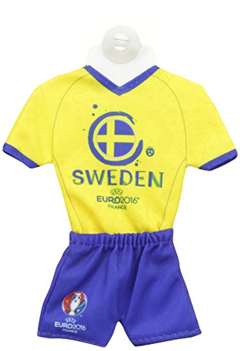 UEFA Euro 2016 – Minitrikot mit Saugnapf – Schweden 18 cm