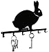 Produktbild Schlüsselbrett / Hakenleiste * Kaninchen * - Schlüsselboard Hase, Schlüsselleiste, Metall - 6 Haken