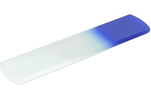 MONT BLEU Von Hand gefertigte Glas-Hornhautraspel - Glas-Fußfeile, echtes gehärtetes Glas aus Tschechien - Entfernt harte Haut, abgestorbene Haut und raue Haut - Hornhautentferner