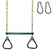Produktbild Eastern Jungle Gym Schwerlastring-Trapezstangen-Kombischaukel, große 50,8-cm-Trapezstange mit beschichteten Schaukelketten, 109 cm lang