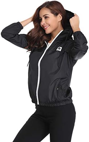 Raincoats Women Waterproof with Hood Lightweight Active Outdoor Windbreaker Rain Jacket