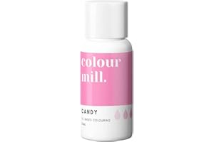 Colour Mill Vernice alimentare commestibile a base di olio di prossima generazione per crema al burro fondente pasta di zucchero e cioccolato – rosa caramella 20 ml