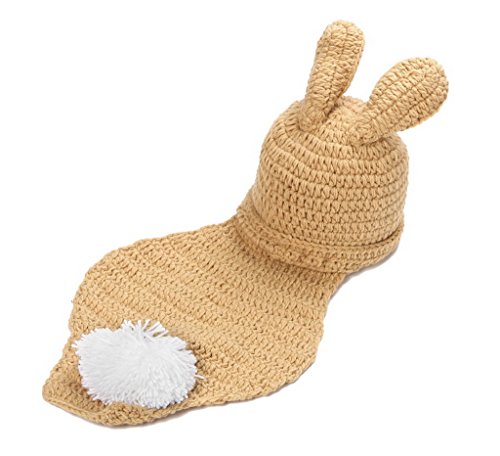 Bigood(TM) Newborn Girl Boy Crochet Clothes Baby Photograph Props Rabbit Shawl