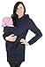 Maternity Polar warm fleece Hoodie / Pullover for two / for Baby Carriers 3073A (14, Navy)