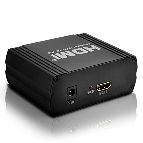 Swees® HDMI zu VGA Konverter Converter Wandler digital zu analog mit rot / weiß Cinch Audio Adapter Video PC Beamer Notebook uvm. – 1080P, 1:1, DAC + Netzteil - 2