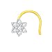 Nakshatra Modern 18k Yellow Gold and Diamond Nose Pin RS.3350.00