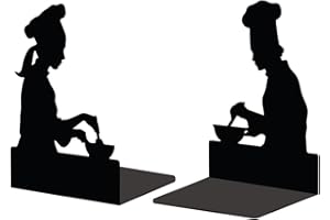 Peacoblue Metal Bookends for Shelves, Decorative Heavy Duty Study Bookends for Desk, Shelf, 5.3 x 4.3 x 7.5 Inch Cast Iron Simple Tall Bookends for Holding Books, 1 Pair