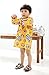 YELLOW Monkey Toddler Rain Day Outerwear Baby Rain Jacket Infant Raincoat S