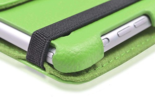 Stuff4, Leder, 360 Grad drehbar, inkl. gratis Displayschutzfolie und Stylus Touch Pen für Apple iPad Air, Grün - 5