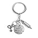Produktbild AchidistviQ Creative Buchstaben Spritze Stethoskop Metall Schlüsselanhänger Aufhängen Decor Geschenk Kette Multi