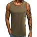 Produktbild ESAILQ Mode Persönlichkeit Herren Sommer Beiläufiges Dünnes ärmelloses T-Shirt Top Bluse(XX-Large,Grün)