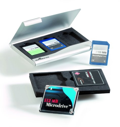 Durable 530923 Speicherkarten-Aufbewahrung Memory Card Box metallic-silber