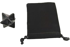 PANDIUI23 Naturstein in Form eines sechszackigen Sterns, Merkaba, heiliger Schutz, Meditation, Energiegenerator, Heilung, Chakren, 2,5 cm (Sodalith) (Obsidian)