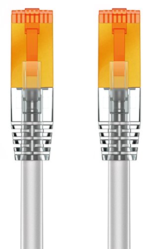 mumbi 1m CAT.7 Ethernet Lan Netzwerkkabel – CAT.7 S/FTP (RJ45) 1 Meter Kabel in weiss - 4