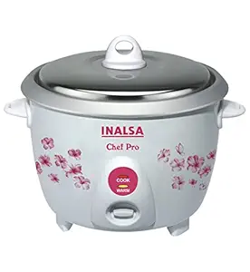 Inalsa Chefpro 650 Watt Rice Cooker in 1.8-Litre (White)