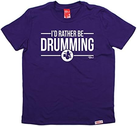 PREMIUM Banned Member - Men's I'd Rather Be Drumming T-SHIRT tee / drum kit Band Music funny fashion birthday gift rock accessories Instrument music clothing christmas present for him