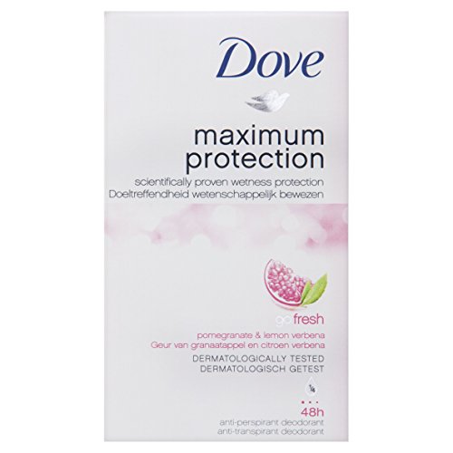 Dove Maximum Protection Go Fresh Pomegranate and Lemon Verbena Scent Anti-Perspirant Deodorant Cream 45 ml - Pack of 3
