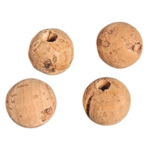 RAYHER HOBBY 4x Cork Pearls Natural Cork 2 cm Diameter with Hole Pack nÃ ¤ Hen