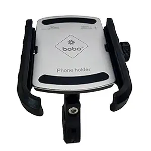 BOBO BM4 Jaw-Grip Waterproof Bike / Motorcycle / Scooter Mobile Phone Holder Mount, Ideal for Maps and GPS Navigation (Silver)